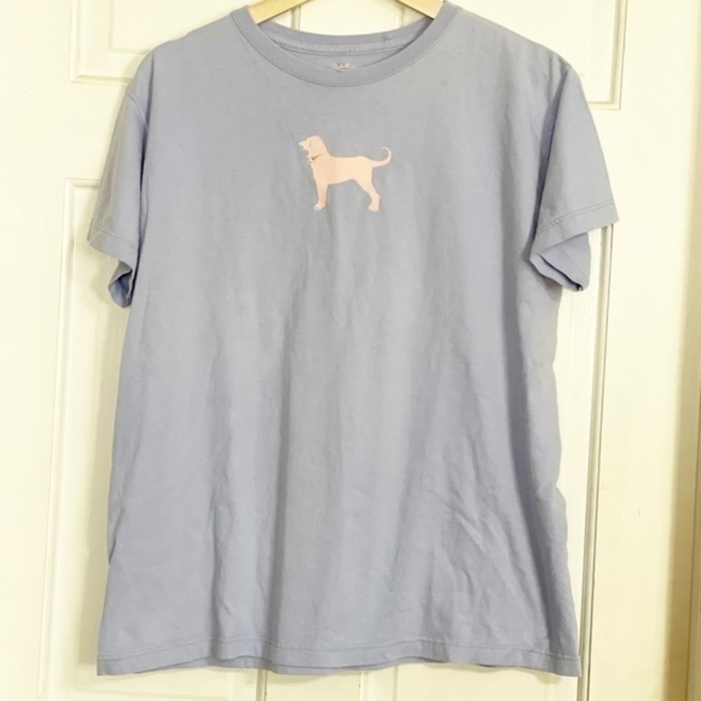 Black Dog Crystal Light Blue Tee Shirt